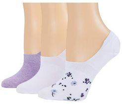 Ditsy Floral Liner (Plum/Purple) Women's Crew Cut Socks Shoes