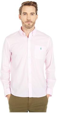 Garment Dyed Chino Shirt (Carmel Pink) Men's Clothing