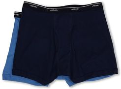 Big Man Cotton Boxer Brief 2-Pack (Indigo Dye/True Blue) Men's Underwear