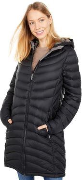 Ultralight 850 Down Hooded Coat (Black) Women's Clothing