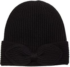 Pointy Bow Beanie (Black) Beanies