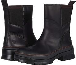 Malynn Waterproof Leather and Fabric Side-Zip Boot (Black Full Grain) Women's Shoes