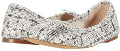 Felicia (Black/White Corolla Snake Leather) Women's Flat Shoes