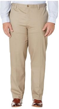 Big Tall Classic Fit Signature Khaki Lux Cotton Stretch Pants (Timber Wolf) Men's Casual Pants