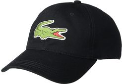 Big Croc Twill Leatherstrap Cap (Black) Baseball Caps