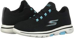 Go Walk 5 - Uprise (Black/Turquoise) Women's Walking Shoes