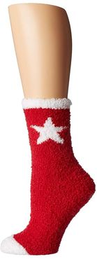 Star Gripper Sock (Crimson) Women's Crew Cut Socks Shoes