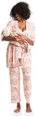 Analise Maternity/Nursing Mommy Me Five-Piece PJ Set (Wild Flower) Women's Pajama Sets