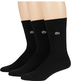 Solid Jersey Pique Tube Socks (Black/Green) Men's Crew Cut Socks Shoes