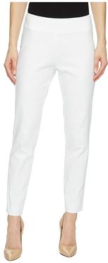 Pull-On Denim Ankle Pants (White) Women's Jeans