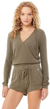 Wrap Hoodie (Olive Branch) Women's Sweater