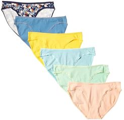 Organic Cotton Classic Fit Bikini 6-Pack (Neutrals) Women's Underwear