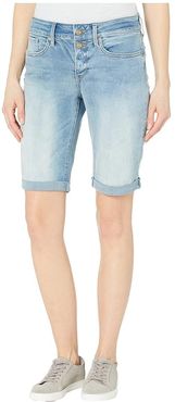 Briella Denim Shorts with Mock Fly and Roll Cuff in Biscayne (Biscayne) Women's Shorts