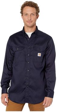 Flame-Resistant (FR) LW Twill Shirt (Dark Navy 2) Men's Short Sleeve Button Up