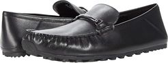 Collapsible Heel Leather Driver (Black) Men's Shoes