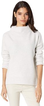 Boiled Funnel Neck Pullover (Heather Platinum) Women's Clothing