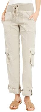 Wearables Django Ankle Pants in Stretch Poplin (Parchment Pigment) Women's Clothing