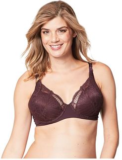 Truffles Flexi Wire Maternity Moulded Cup Plunge Lace Nursing Bra (Dark Brown) Women's Bra