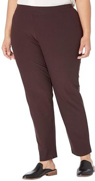 Plus Size Slim Ankle Pants (Dark Brownstone) Women's Casual Pants
