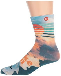 Hike on Printed Mid Crew 1-Pack (Dragonfly) Men's Crew Cut Socks Shoes