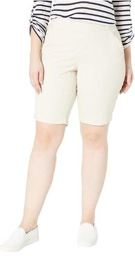 Plus Size Gracie Pull-On Bermuda Shorts (Stone) Women's Shorts