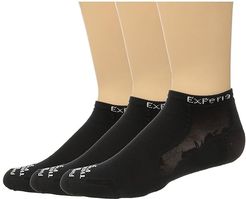 Thorlos Experia Low Cut 3-pair Pack (Solid Black) Low Cut Socks Shoes