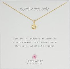 Good Vibes Only, Radient Sun Pendent Necklace (Gold) Necklace