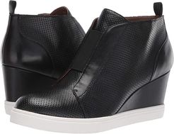 Felicia Wedge Sneaker (Black Perforated Nappa) Women's Shoes