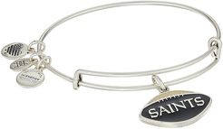 Color Infusion New Orleans Saints Football II Bangle (Rafaelian Silver) Bracelet