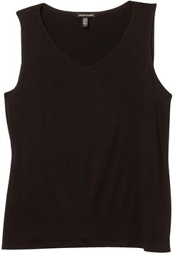 V-Neck Shell (Black) Women's Clothing