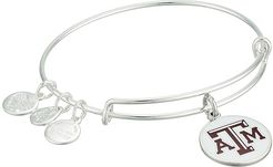 Color Infusion Texas AM University Logo II Bangle (Shiny Silver) Bracelet