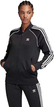 Superstar Track Jacket (Black/White) Women's Coat