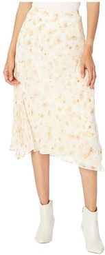 Pressed Petal Panel Skirt (Off-White) Women's Skirt