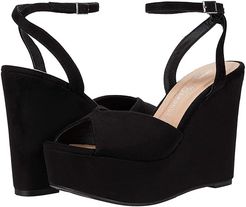 Ellia (Black/Black Fine Suede) Women's Shoes