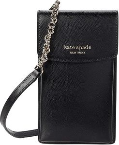 Spencer North/South Phone Crossbody for iPhone(r) (Black) Cell Phone Case