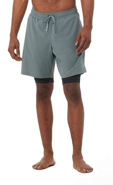 Unity 2-in-1 Shorts (Slate/Black) Men's Casual Pants