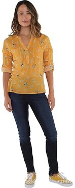 Dylan Gauze Shirt (Sunflower Belle) Women's Long Sleeve Button Up