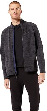 Full Zip Knit Sweater Jacket (Asphalt Black Spacedye) Men's Clothing