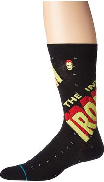 Invincible Iron Man (Black) Men's Crew Cut Socks Shoes