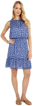 Shirred Halter Dress (Navy) Women's Dress