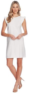 Double Flutter Sleeve Dress (Soft Ecru) Women's Clothing