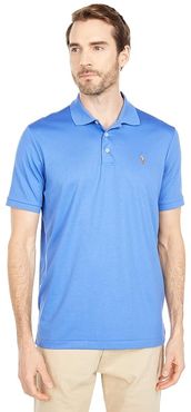 Classic Fit Soft Cotton Polo (Indigo Sky) Men's Clothing