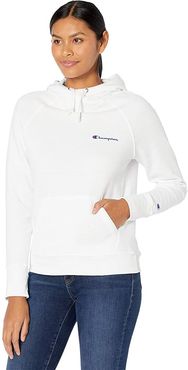 Powerblend(r) Left Chest Hoodie (White) Women's Clothing