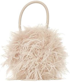 Zadie Feather Circle Tote (Oyster/Silver) Tote Handbags