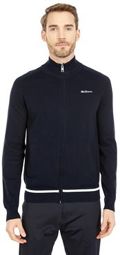 Full Zip Sweater (Dark Navy) Men's Clothing