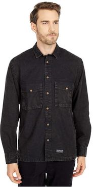 Gray Button-Up (Black) Men's Clothing