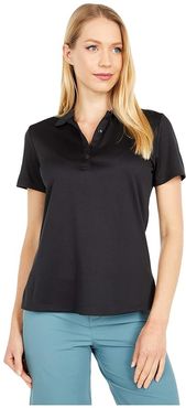 SWING TECH Solid Knit Polo (Caviar) Women's Clothing