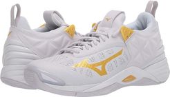 Wave Momentum (White/Gold) Women's Volleyball Shoes