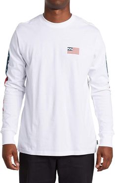 Americana Long Sleeve (White) Men's Clothing