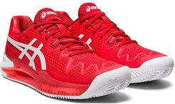 Gel-Resolution 8 Clay (Fiery Red/White) Women's Shoes